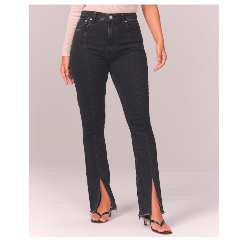 Abercrombie & Fitch Black Skinny Jeans With Slit Size 4/27